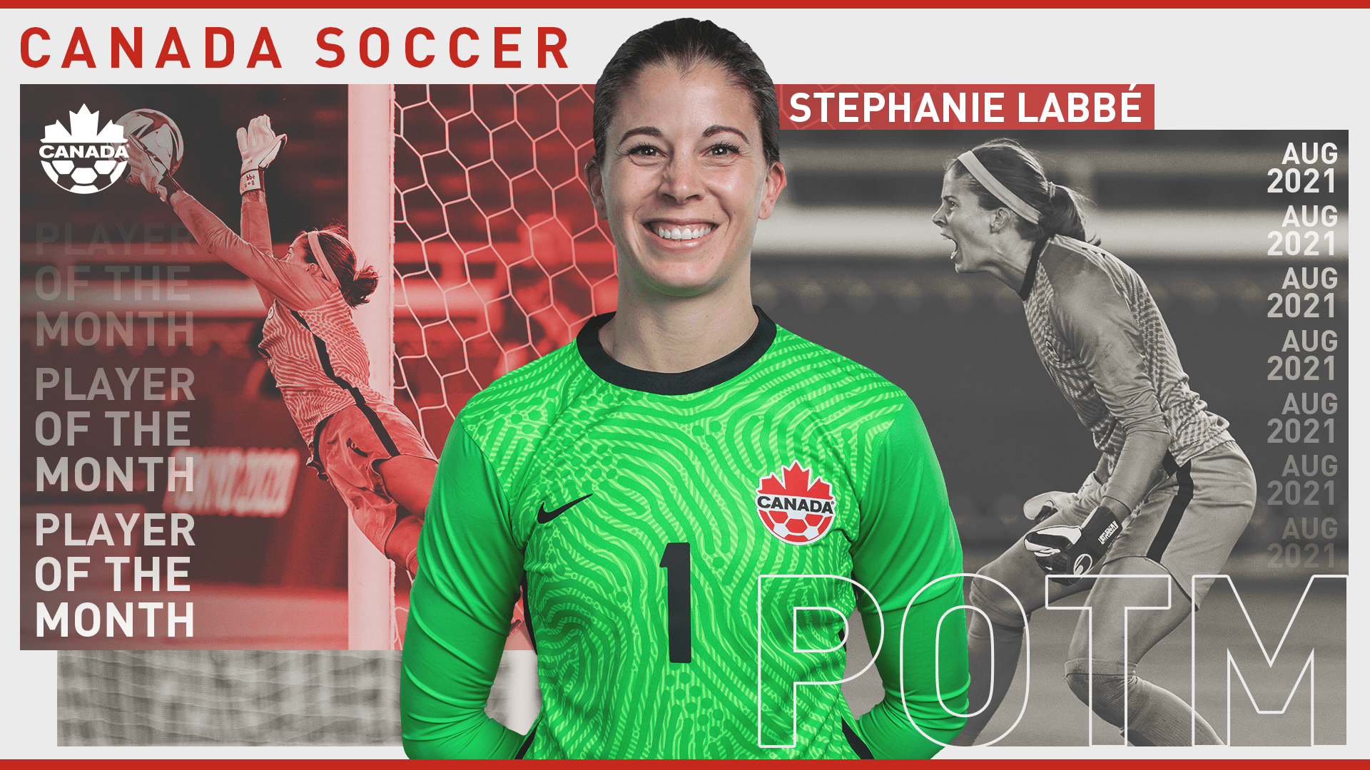 Stephanie Labbé, Player the Month