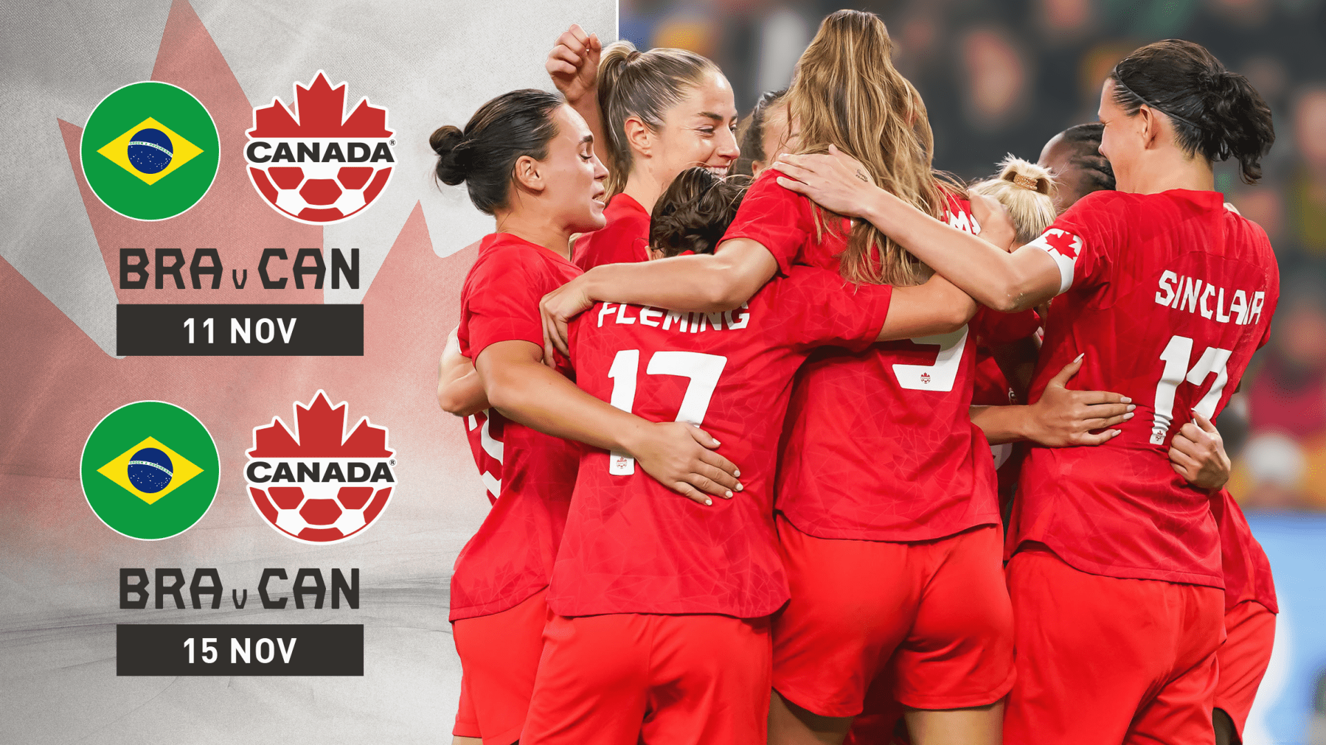 Canada Soccer's Women's National Team Announces Squad for November  International Matches against Brazil - Canada Soccer